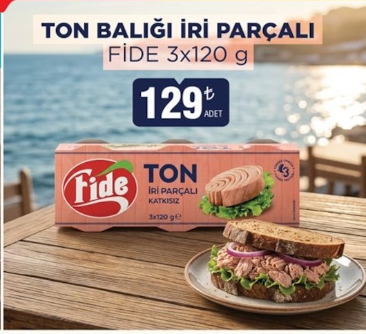 Ton Balığı İri Parçalı Fide 3X120 G