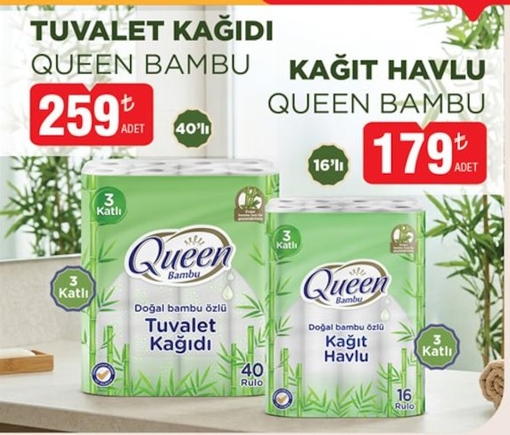 Queen Bambu Tuvalet Kağıdı 40 Adet