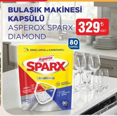 Asperox Sparx Diamond Bulaşık Makinesi Kapsülü 80 Adet