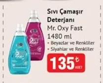 Sıvı Çamaşır Deterjanı Mr. Oxy Fast 1480 Ml