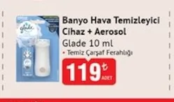 Banyo Hava Temizleyici Cihaz + Aerosol Glade 10 Ml