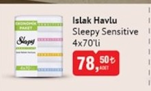 Islak Havlu Sleepy Sensitive 4X70'Li