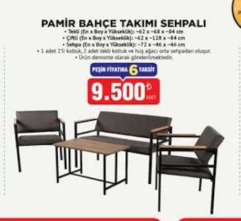 Pamir Bahçe Takımı Sehpali