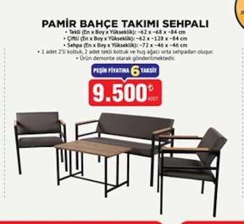 Pamir Bahçe Takımı Sehpali