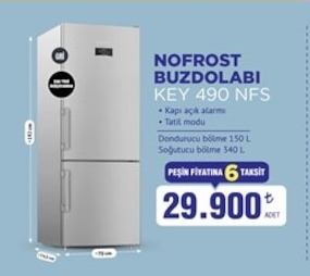Nofrost Buzdolabı Key 490 Nfs