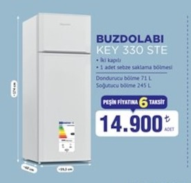 Buzdolabı Key 330 Ste