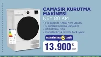 Çamaşır Kurutma Makinesi Key 80 Km