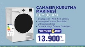 Çamaşır Kurutma Makinesi Key 80 Km
