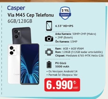 Casper Via M45 Cep Telefonu