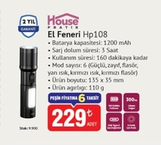 House Pratik El Feneri Hp108
