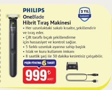 Philips Oneblade Hibrit Tıraş Makinesi