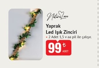 Yaprak Led Işık Zinciri