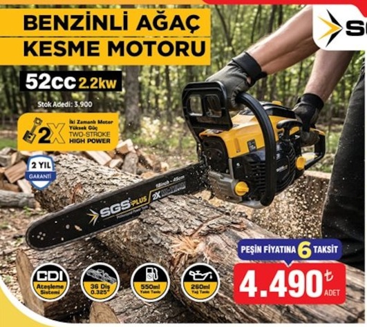 Benzinli Ağaç Kesme Motoru