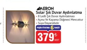 Aeron Solar Şık Duvar Aydınlatma