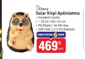 Cherry Solar Kirpi Aydınlatma