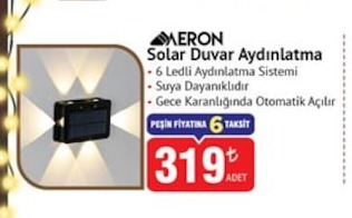 Aeron Solar Duvar Aydınlatma