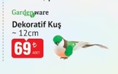 Gardenware Dekoratif Kuş