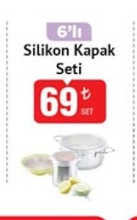 6'Lı Silikon Kapak Seti