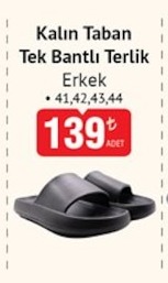 Kalın Taban Tek Bantlı Terlik Erkek