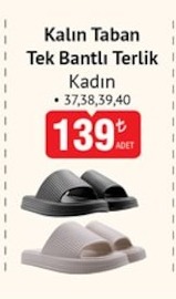 Kalın Taban Tek Bantlı Terlik Kadın