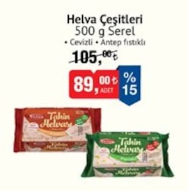 Helva Çeşitleri 500 G Serel