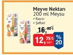Meyve Nektarı 200 Ml Meysu
