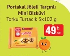 Torku Tartacık Portakal Jöleli Tarçınlı Mini Bisküvi 3X102 G