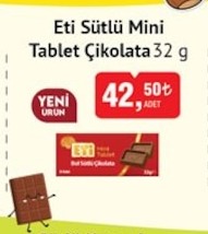 Eti Sütlü Mini Tablet Çikolata 32 G