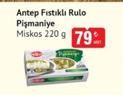 Antep Fıstıklı Rulo Pişmaniye Miskos 220 G