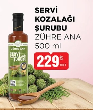 Servi Kozalaği Şurubu Zühre Ana 500 Ml