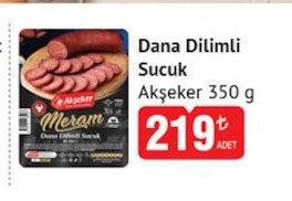Akşeker Dana Dilimli Sucuk 350 G
