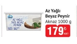 Aknaz Az Yağlı Beyaz Peynir 1000 G