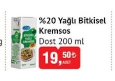 Dost %20 Yağlı Bitkisel Kremsos 200 Ml