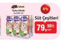 Torku Miniki Kakaolu Süt 6X180 Ml