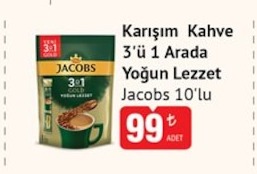 Jacobs 3'Ü 1 Arada Yoğun Lezzet 10'Lu