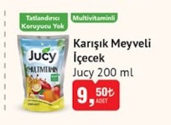 Karışık Meyveli İçecek Jucy 200 Ml