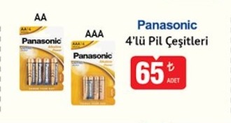 Panasonic 4'Lü Pil Çeşitleri