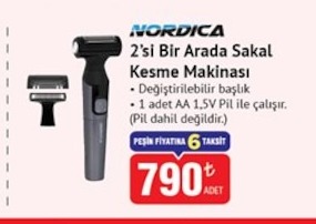 Nordica 2'Si Bir Arada Sakal Kesme Makinesi