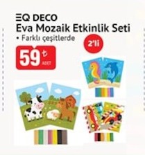 Eq Deco Eva Mozaik Etkinlik Seti 2'Li