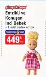 Şimşek Toys Emzikli Ve Konuşan İnci Bebek