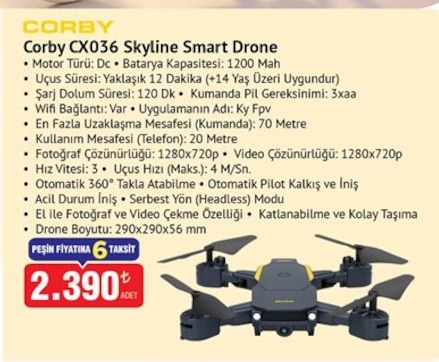 Corby Cx036 Skyline Smart Drone