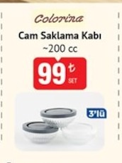 Colorina Cam Saklama Kabı