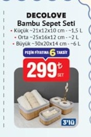 Decolove Bambu Sepet Seti