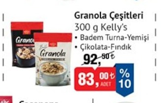 Kelly'S Granola Çeşitleri 300 G