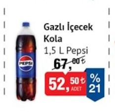 Gazlı İçecek Kola 1,5 L Pepsi