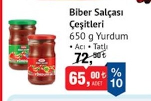 Biber Salçası Çeşitleri 650 G Yurdum