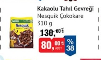 Nesquik Çokokare Kakaolu Tahıl Gevreği 310 G