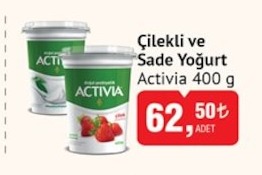 Çilekli Ve Sade Yoğurt Activia 400 G