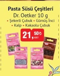 Pasta Süsü Çeşitleri Dr. Oetker 10 G