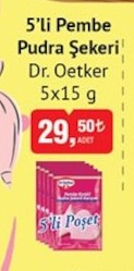 5'Li Pembe Pudra Şekeri Dr. Oetker 5X15 G